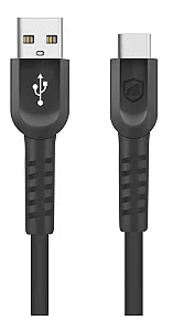 Cabo USB / USB-C Gorila Dual Shock Preto 2m