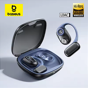 Fone de ouvido Bluetooth Baseus Bowie MF1/Eli 15i Fit Open-Ear LDAC 12hrs reprodução