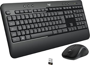 kit teclado + mouse sem fio Logitech MK540 c/ apoio
