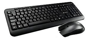kit teclado + mouse sem fio C3Tech K-W60BK
