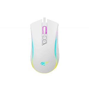 Mouse Gamer Havit MS1034 Branco 8000DPI RGB 7 Botoes e Macro