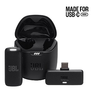 Microfone de Lapela sem fio Jbl Quantum Stream Wireless Usb-c Preto