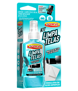 Kit Limpa Telas Luxcar 100ml com pano aplicador