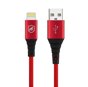 Cabo APPLE Lightning to USB Gorila Tech Proof Vermelho 1.2m