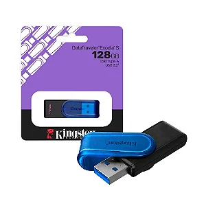 Pendrive 128Gb USB 3.2 Kingston Exodia KC-U3C128-7TB Azul