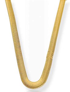 Colar Folhado a Ouro 18K- Corrente Lacraia