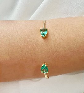 Bracelete Elegance Esmeralda- Ouro 18K