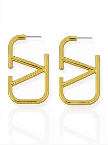 Brinco Inspiração V- Folhado Ouro 18K