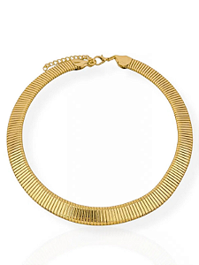 Colar Malha Grossa- Folhado Ouro 18K