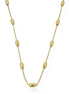 Colar Esferas Marteladas em formato oval.