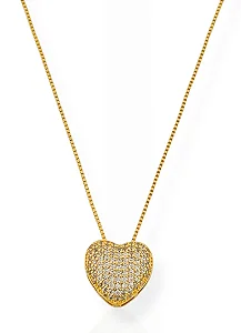 Colar Cuore Cravejado