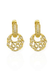 Argola Suspensa Zircônia