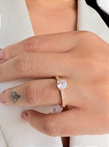 Anel Solitário Queen Zirconia