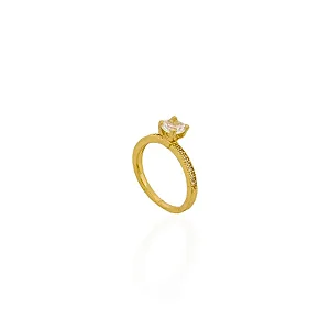 Anel Solitário Queen Zirconia