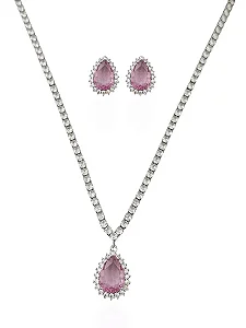 Conjunto Seraphine Rosa - Prata 925