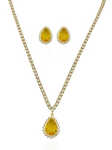 Conjunto Seraphine Citrino- Ouro