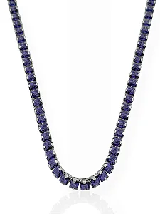 Colar Riviera Roxo- Prata