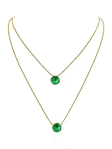 Colar Duplo Esmeralda