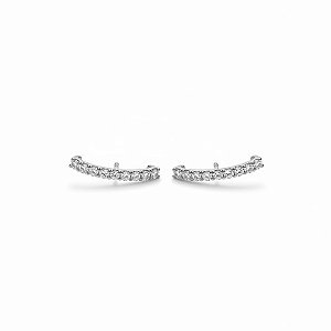 Brinco Ear Hock Micro Zircônia Branco