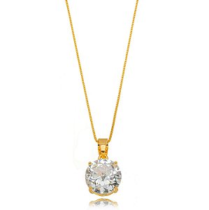 Colar Ponto de Luz 14 mm Ouro