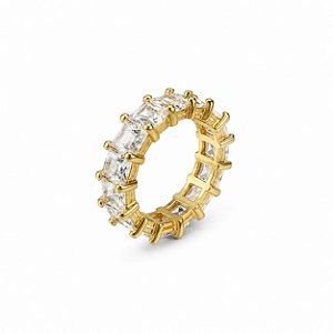 Aliança Diamantada Ouro REGULÁVEL