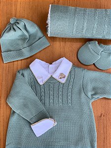Saída maternidade masculina verde militar