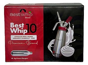 Kit Com 10 Cápsulas De Gás Para Chantilly N20 Best Whip