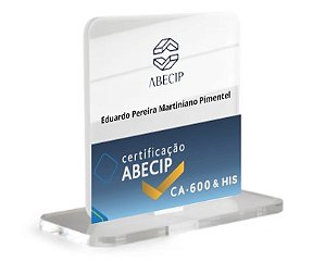 Placa de Acrílico Cristal 10x10cm - Abecip
