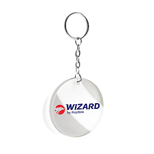 Chaveiro Acrílico Cristal 5x5cm - Wizard