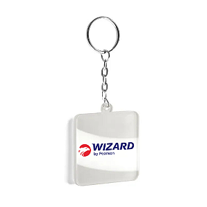 Chaveiro Acrílico Cristal 5x5cm - Wizard