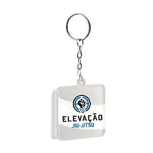 Chaveiro Acrílico Cristal 5x5cm - Elevação Jiu-Jitso