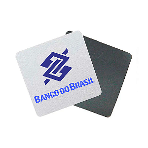 Porta-copos de Neoprene Quadrado Banco do Brasil