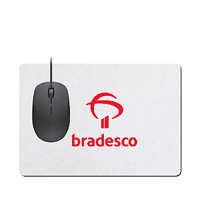 Mouse pad de Latex Retangular 19x23cm Bradesco