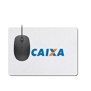 Mouse pad de Latex Retangular 19x23cm Caixa Econômica