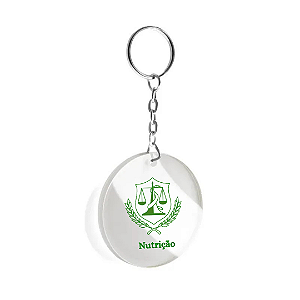 Chaveiro Acrílico Cristal 5x5cm - Nutrição