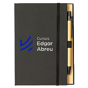 BLOCO DE ANOTAÇÕES COM AUTOADESIVOS E CANETA EDGAR ABREU