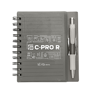 CADERNO PLÁSTICO C/ CANETA CPROR
