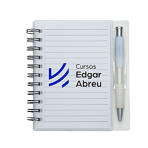 CADERNO PLÁSTICO C/ CANETA Edgar Abreu