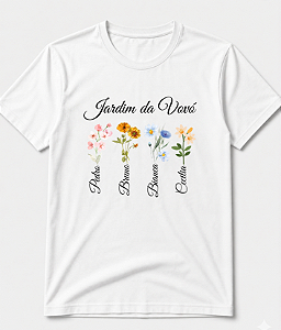 Camiseta de Poliester - jardim da vovó