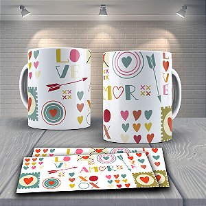 Caneca de ceramica - Love / amor