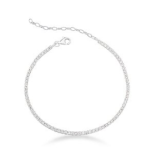Pulseira Riviera Cristal Luxo Feminina Prata 925 Brilho Intenso Brilliance
