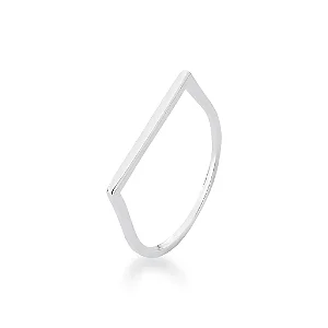 Anel Minimalista Liso Fino Prata 925 Pure