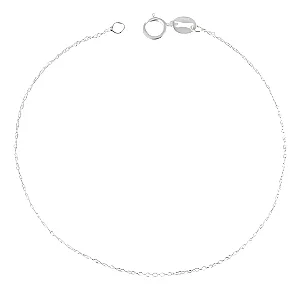 Tornozeleira Cadeado Feminina Prata 925 Clásisica