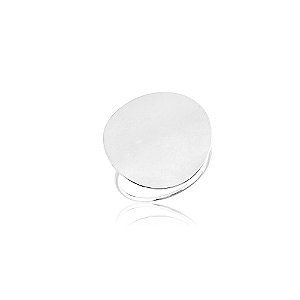 Anel Medalha Maxi Prata 925 Minimalista Pure
