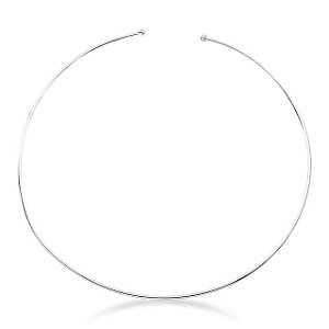 Choker em Prata 925 Lisa Regulável Minimalista Feminina Pure