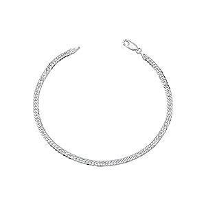 Pulseira Grumet Duplo 3,2mm Masculina 21cm Fio 060 Prata 925 Legítima Essencial Man