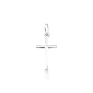 Pingente Cruz Liso Unissex Prata 925 Pure