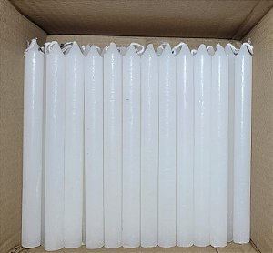 Kit 1kg Vela Palito Branca em Parafina Pura (32 velas)