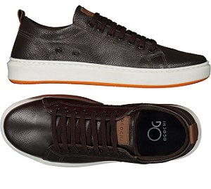 SAPATÊNIS OG COM ELÁSTICO CAFÉ C/ SOLA LARANJA