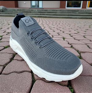 TÊNIS OG EM TRICOT CINZA ESPORTIVO